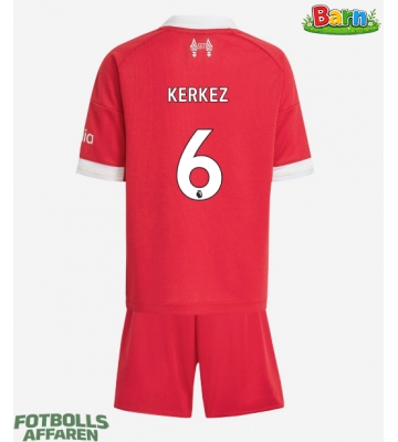 Liverpool Milos Kerkez #6 Hemmaställ Barn 2025-26 Kortärmad (+ Korta byxor)